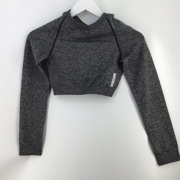 Gymshark Shirt women’s Cropped Size Small Gray - Picture 5 of 10